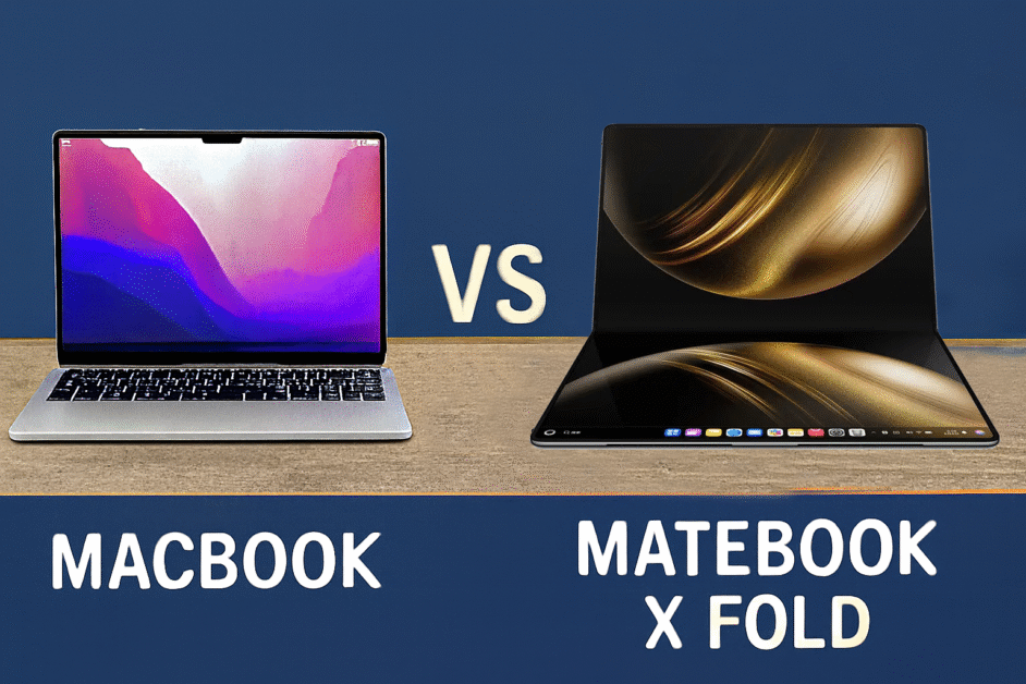 MacBook vs MateBook X Fold