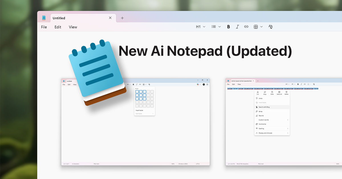 Windows 11 Notepad Update